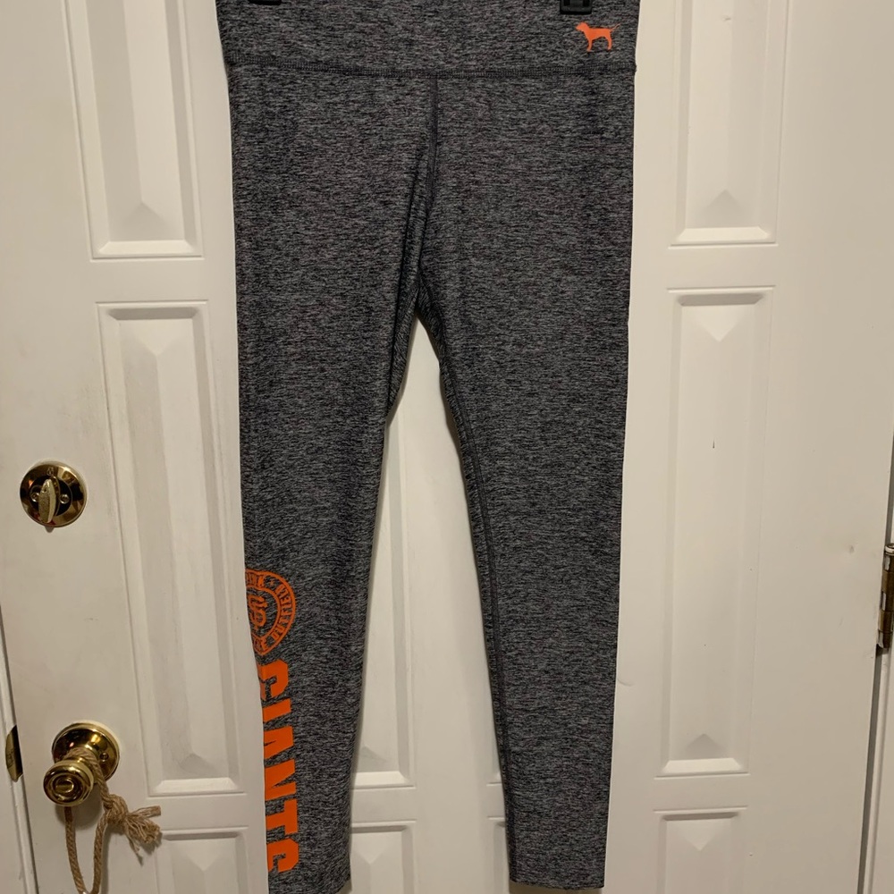 PINK Victoria's Secret SF Giants Gray and Orange Leggings